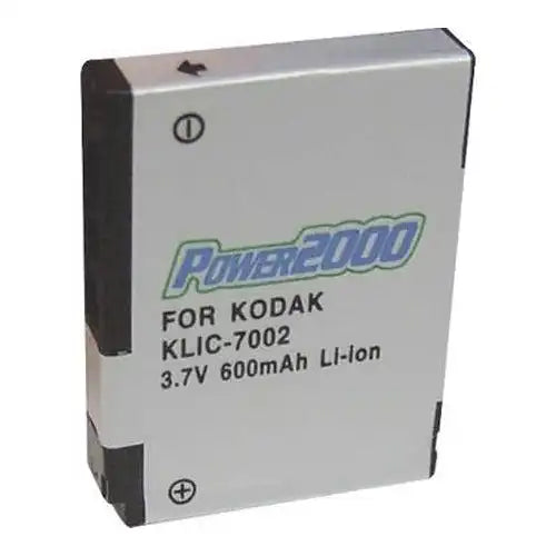 Proflash - Power 2000 Kodak KLIC-7002 Compatible Lithium-Ion Battery Pack (3.7V - 600 mAh) - 12163