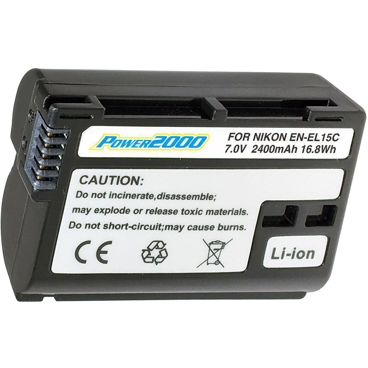 Proflash - Power 2000 Nikon EN-EL15C Compatible Lithium-Ion Battery Pack (7.0V - 2400 mAh) - 12241