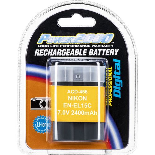 Proflash - Power 2000 Nikon EN-EL15C Compatible Lithium-Ion Battery Pack (7.0V - 2400 mAh) - 12241