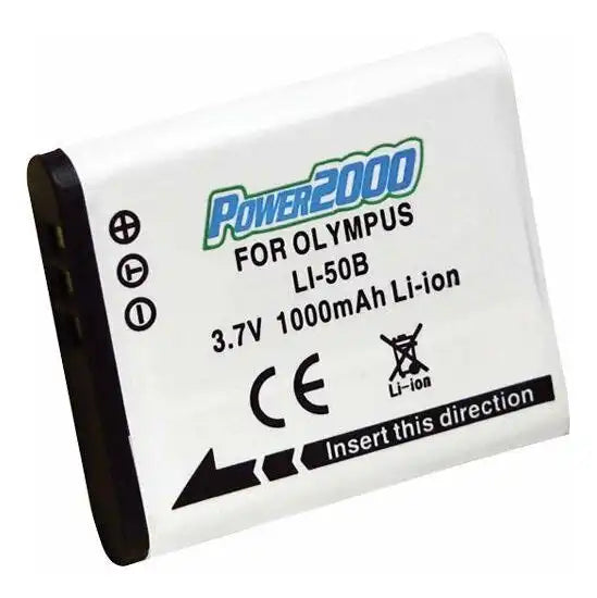 Proflash - Power 2000 Olympus Li-50B Compatible Lithium-Ion BatteryPack (3.7V 1000 mAh) 12254