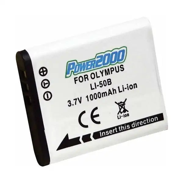 Proflash - Power 2000 Olympus Li-50B Compatible Lithium-Ion BatteryPack (3.7V 1000 mAh) 12254