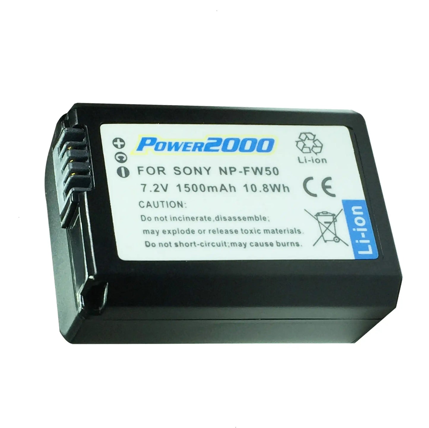 Proflash - Power 2000 Sony NP-FW50 Compatible Lithium-Ion Battery Pack (7.2V 1500mAh).12325