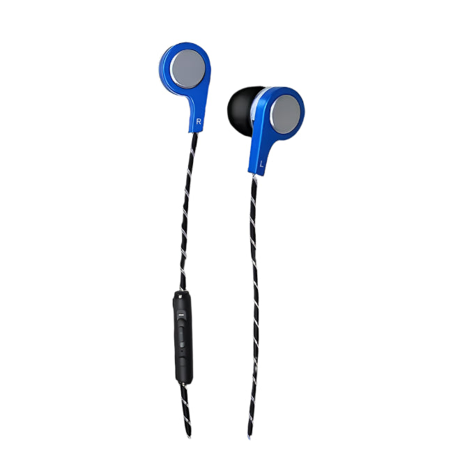 Maxell Bass 13 Metallic In-Ear Earbuds with Microphone Color Blue - 190282