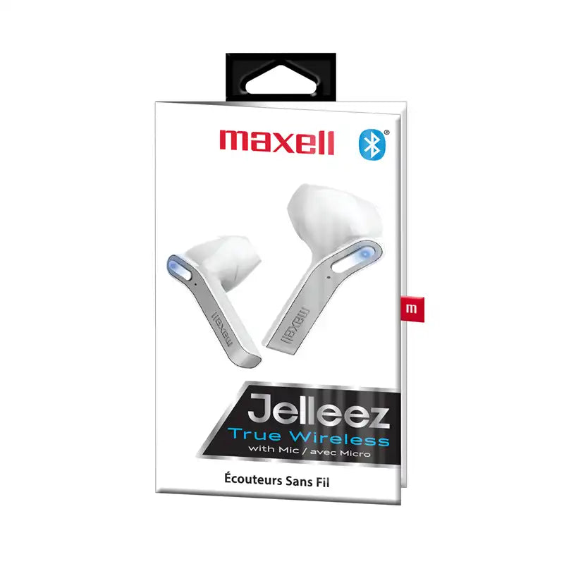 Maxell Jelleez True Wireless Earbuds – Bluetooth 5.0 With Micro, Color White - 199461