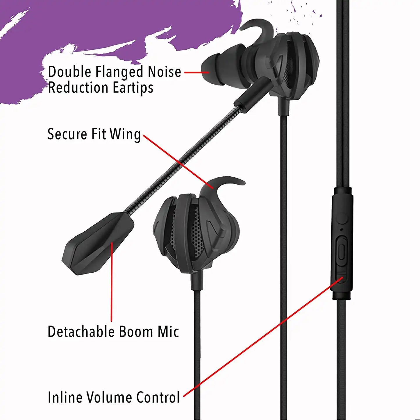 Maxell EBV-2 Bluetooth Headphones (Black) featuring a Detachable Microphone and a 3.5mm Audio Jack - 199616.