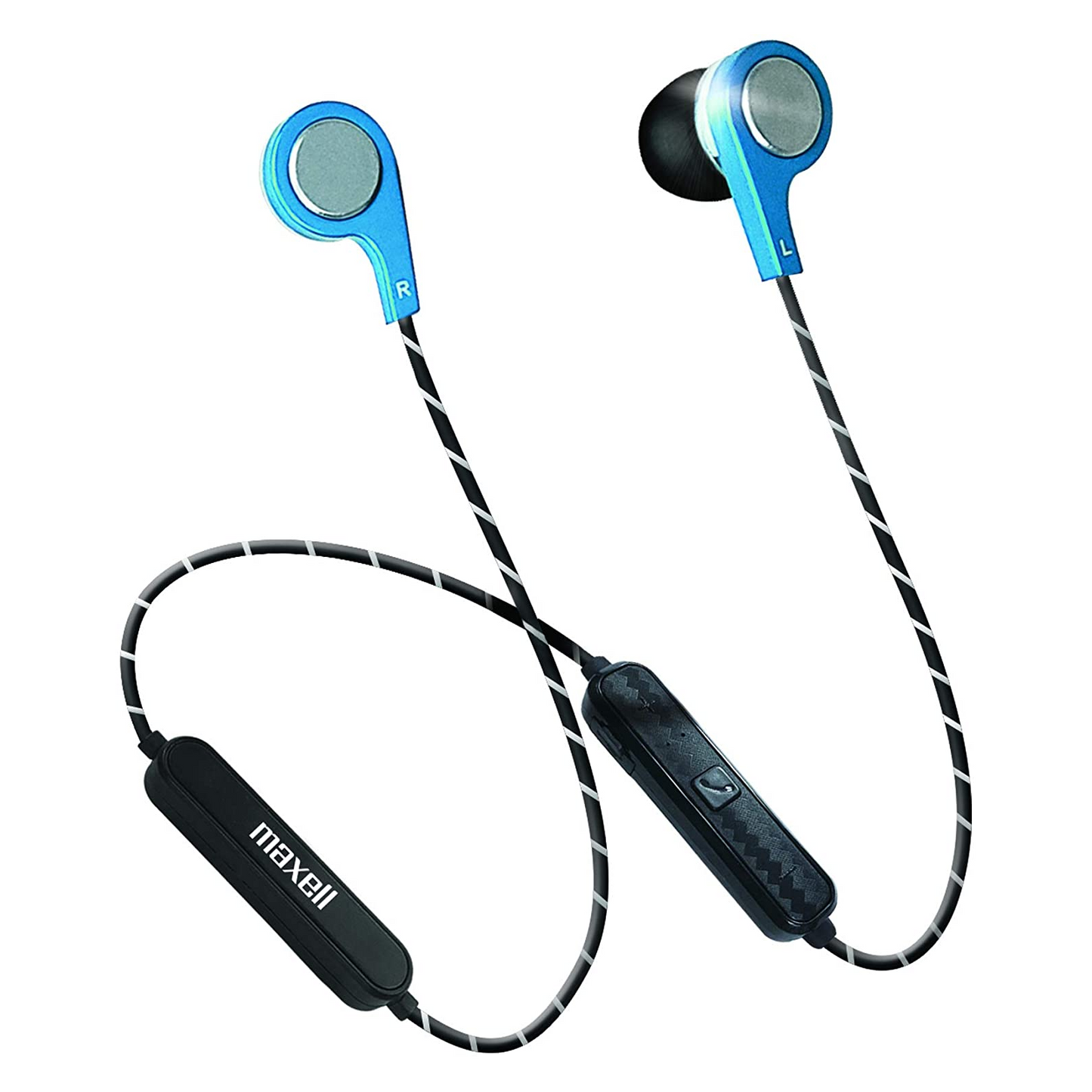 Maxell Bass 13 Wireless Bluetooth Earbuds (Metallic) Blue Whit Microphone- 199837