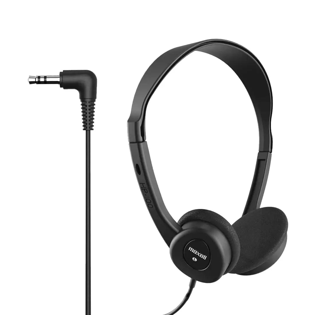 Maxell HP-100WM Headphones Black With Microphone 6 ft cable 1.8 m - 199845