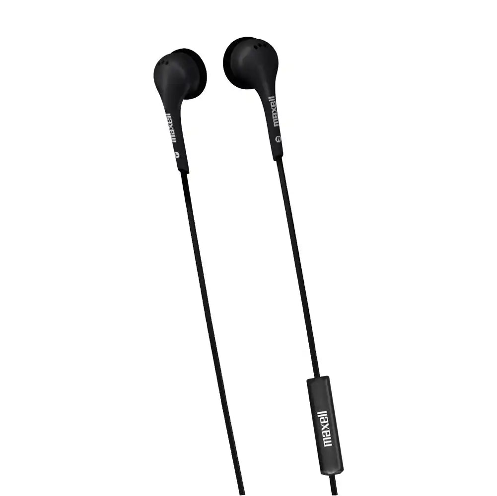 Maxell EB-95 Stereo Earbuds -Black with Microphone - 199846