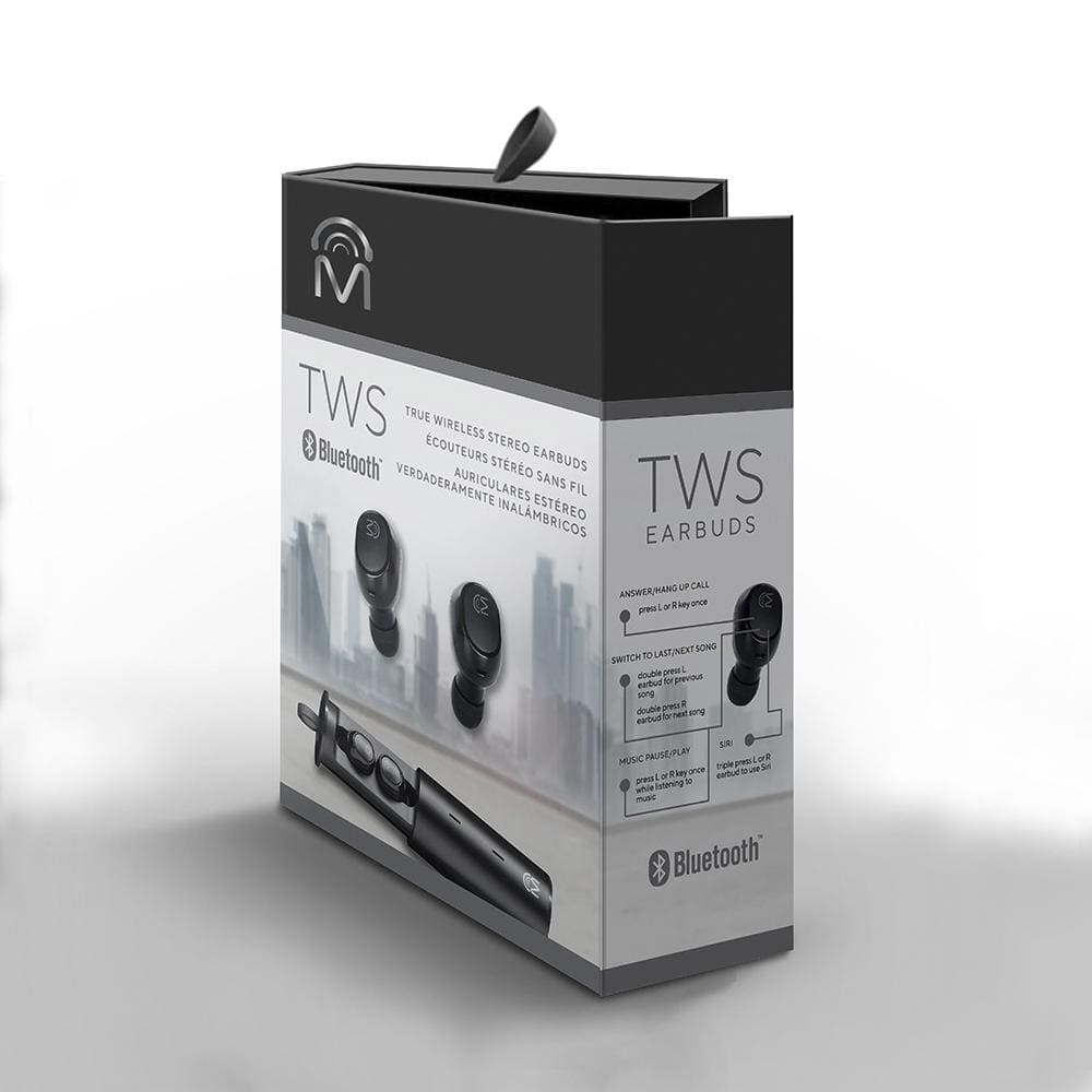 Serie M TWS Bluetooth 5.0 Earbuds True Wireless With Compact Cylinder Casing - 23906