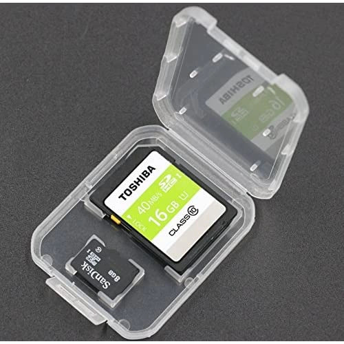 CF SD SDHC Micro-SD Memory Card Cases Protection Plastic Transparent Storage Box