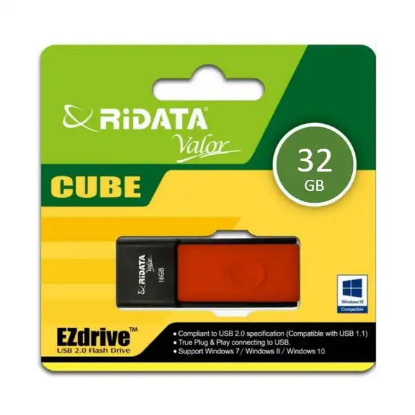 Ridata USB Flash Drive Serie EZdrive 32 GB Red & Black - 31112-EZ