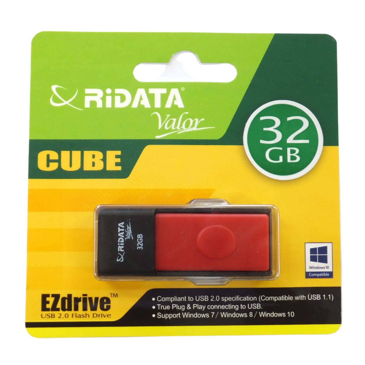 Ridata USB Flash Drive Serie EZdrive 32 GB Red & Black - 31112-EZ