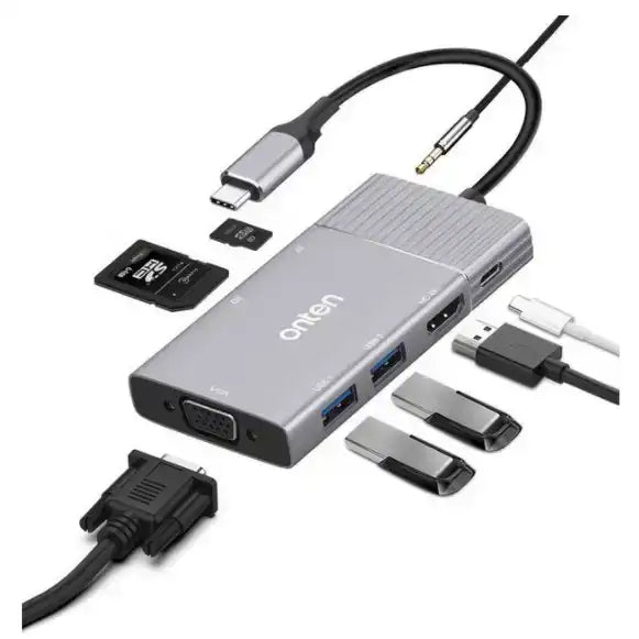 Onten 8 In 1 Multifunction HUB Converter Dock Station - OT-95113