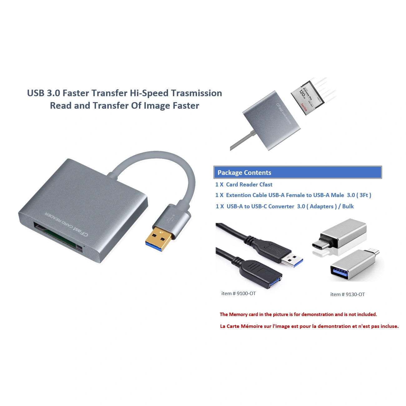 CFast USB 3.0 Card Reader High Speed