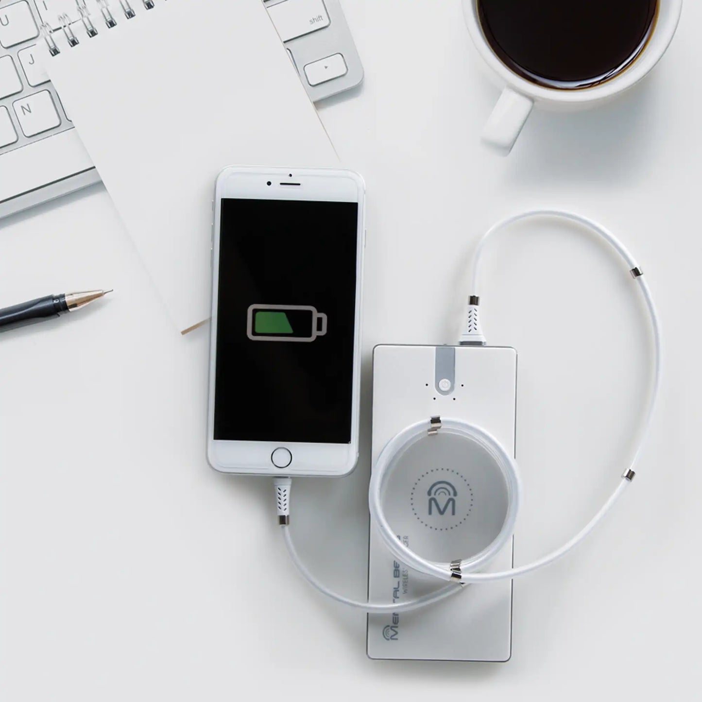 3D Magnetic Charging Cable - 6FT White | Micro USB