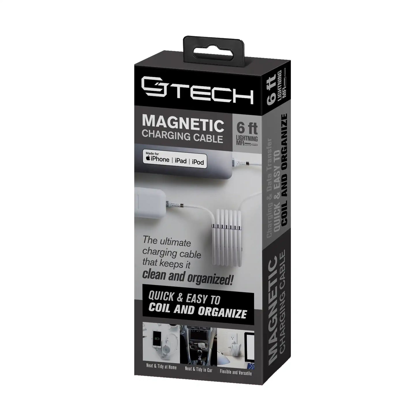 Magnetic Charging Cable - 6FT Lightning (White) | Model 53361