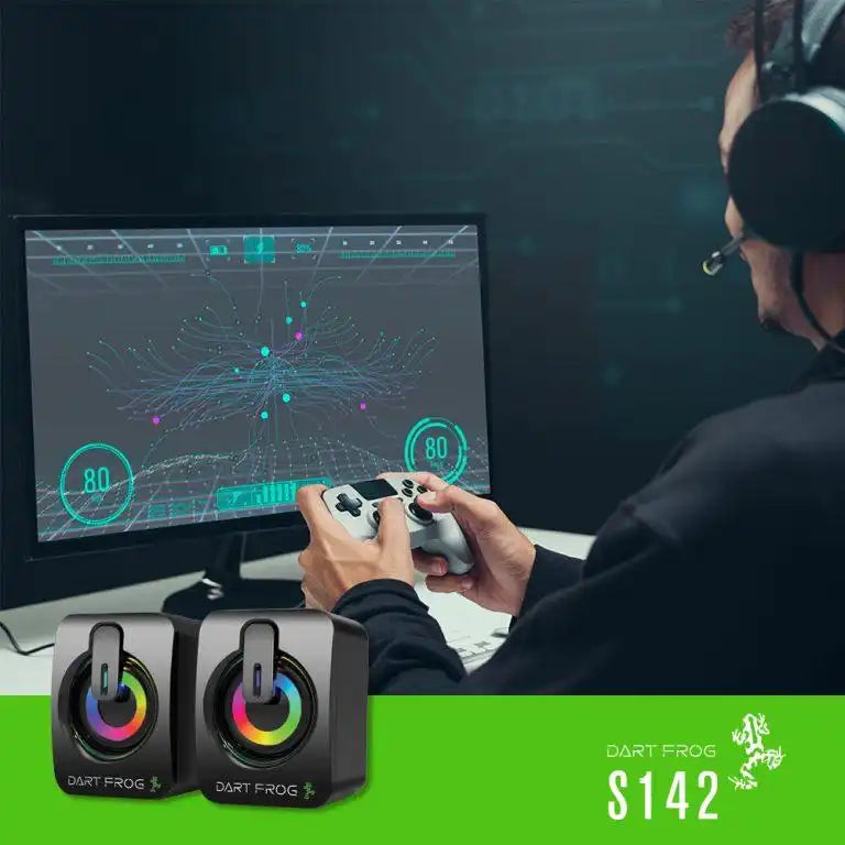 Haut-parleurs de jeu pour ordinateur DART FROG S142 - 53650