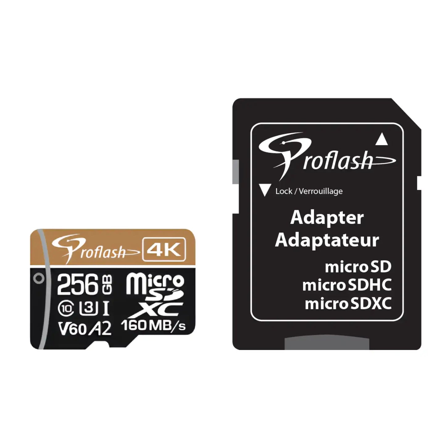 ProFlash 32 GB Micro-SDXC Memory Card 4K Ultra HD, Class 10 UHS-I V30 A1, 160 MB/s High-Speed with SD Adapter