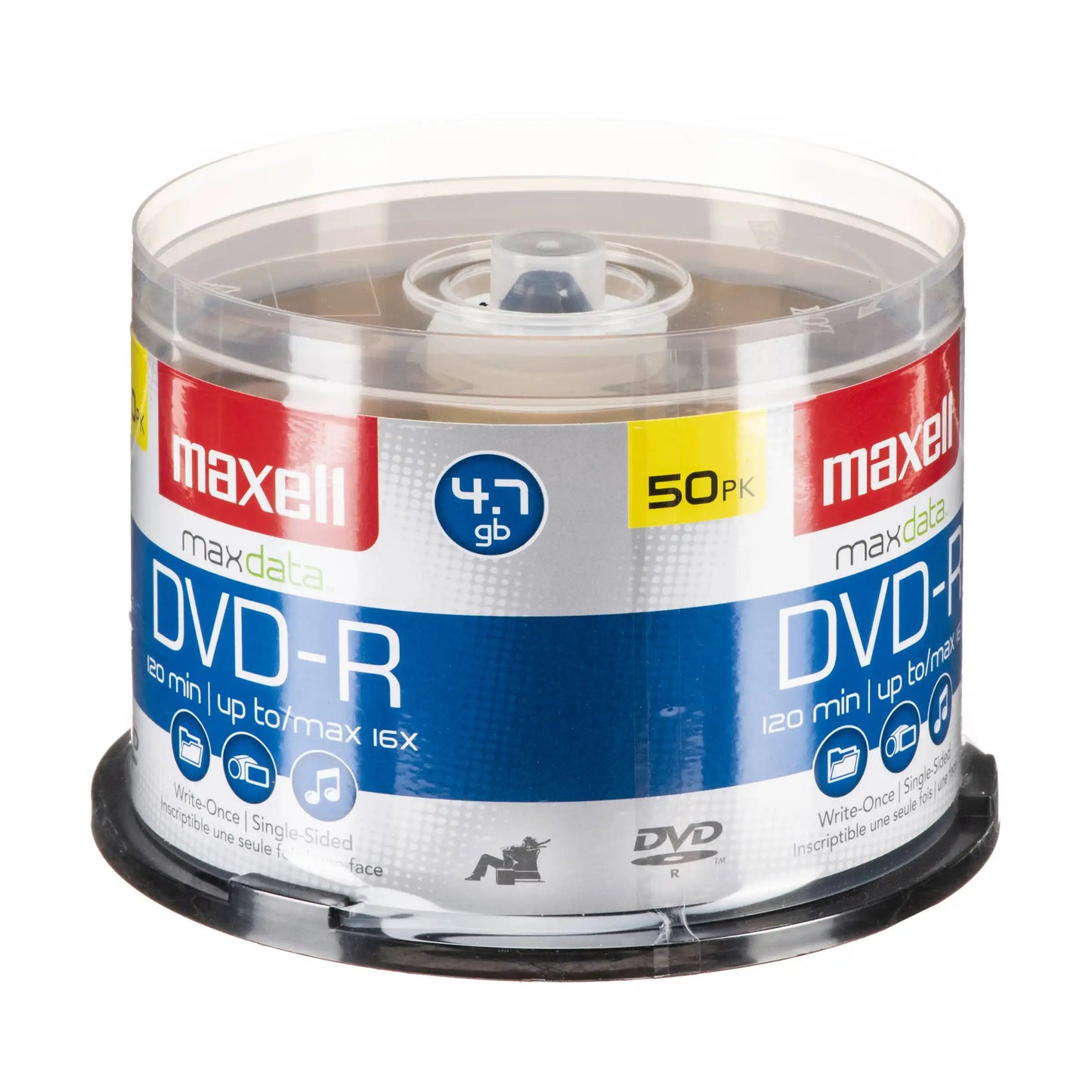 Maxell DVD-R Discs, 4.7GB, 16x, Spindel, Gold, 50/Pack - 638011