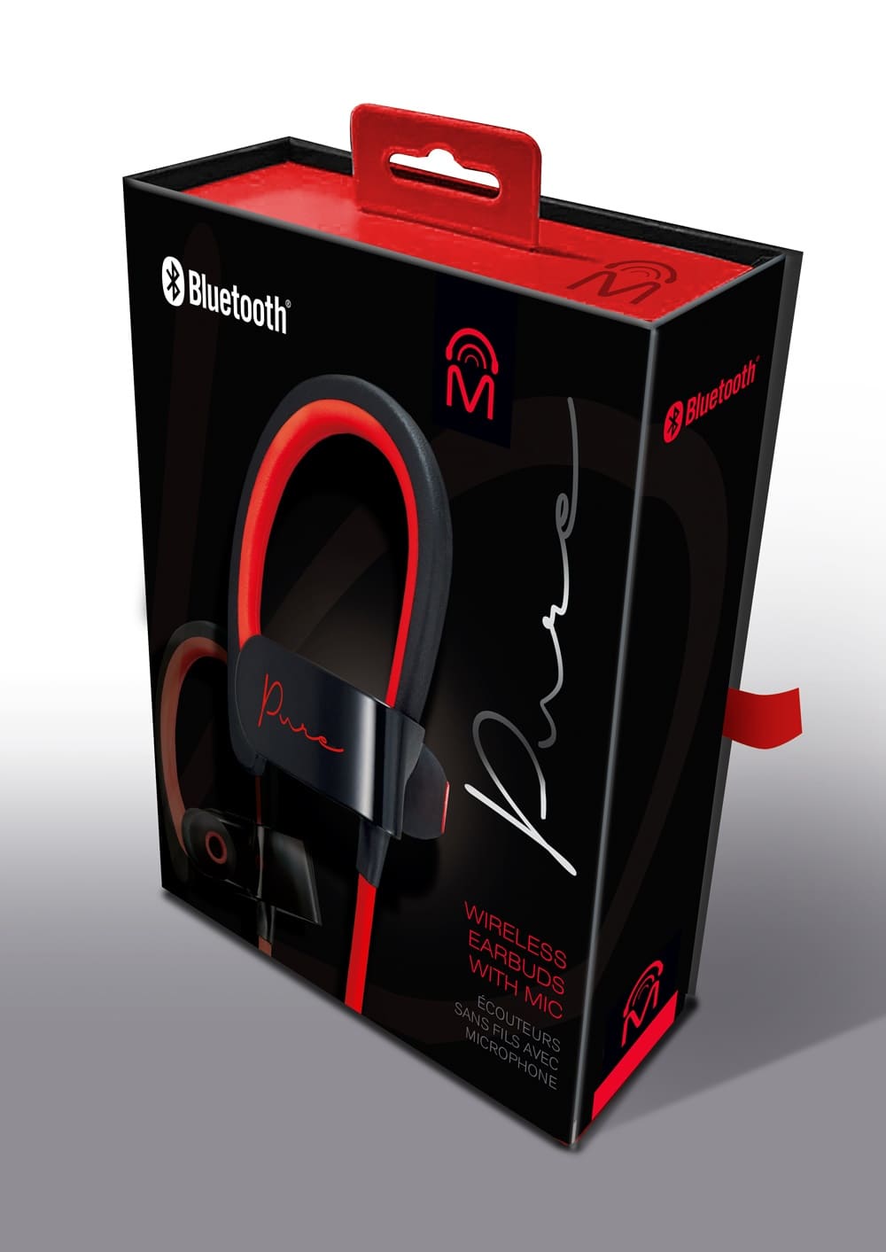 M Pure In-Ear Wireless Bluetooth Earbuds Red & Black - 72324