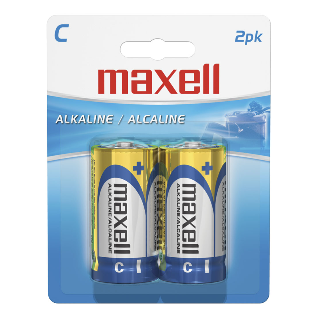 Maxell Alkaline C Batteries | Pack of 2 (Model: 723320).