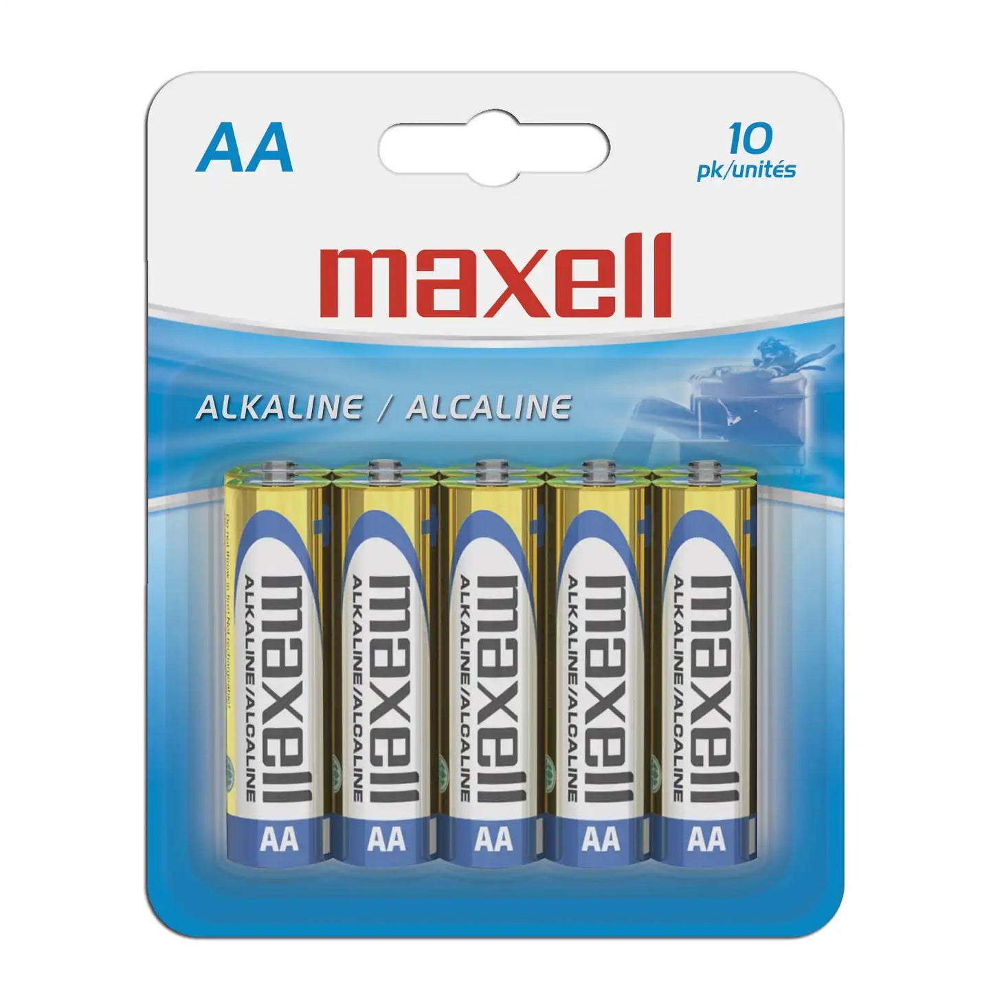 Maxell Alkaline AA Batteries | Pack of 10 (Model: 723410).