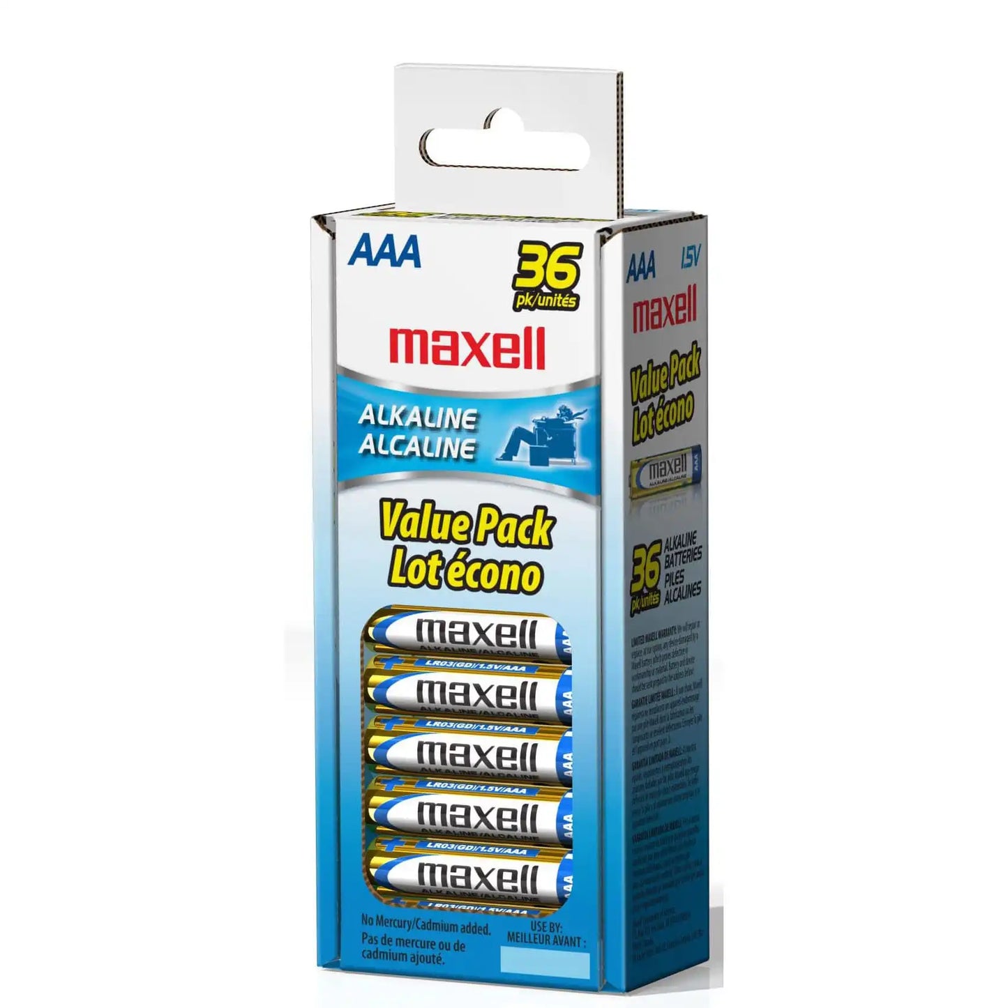 Maxell Alkaline Batteries AAA 36 Pack - 723815