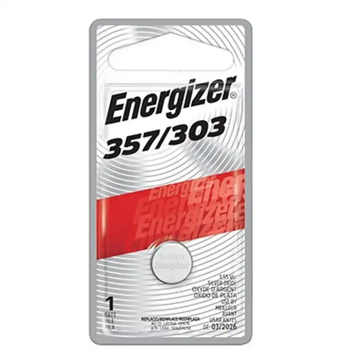 Battery Energizer 357/303 1.55V Silver 1 Piece Tear Strip ( SR-44 MS-76 LR44 AG13) 731056-E