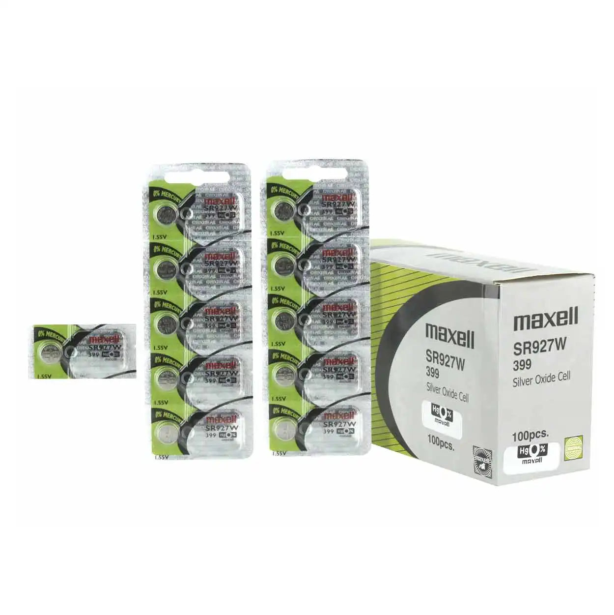 Maxell Watch Battery SR927W-399 5PCS Tearstrip ( Pack of 5 Batteries ) - 735450