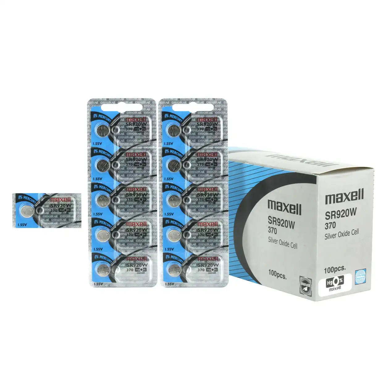 Maxell Watch Battery SR920W-370 5PCS Tearstrip ( Pack of 5 Batteries ) - 736050