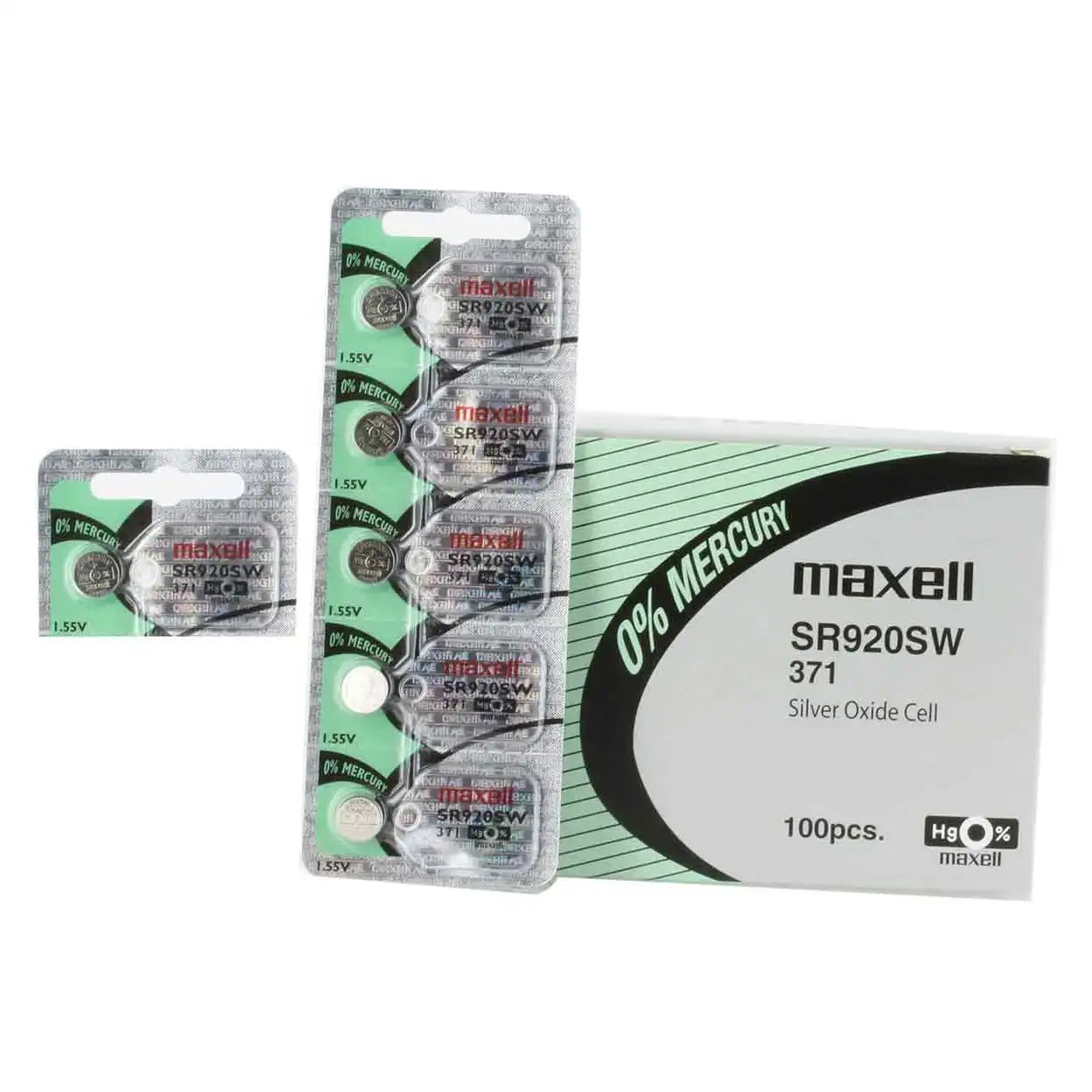 Maxell Watch Battery SR920SW-371 5PCS Tearstrip ( Pack of 5 Batteries ) - 736051