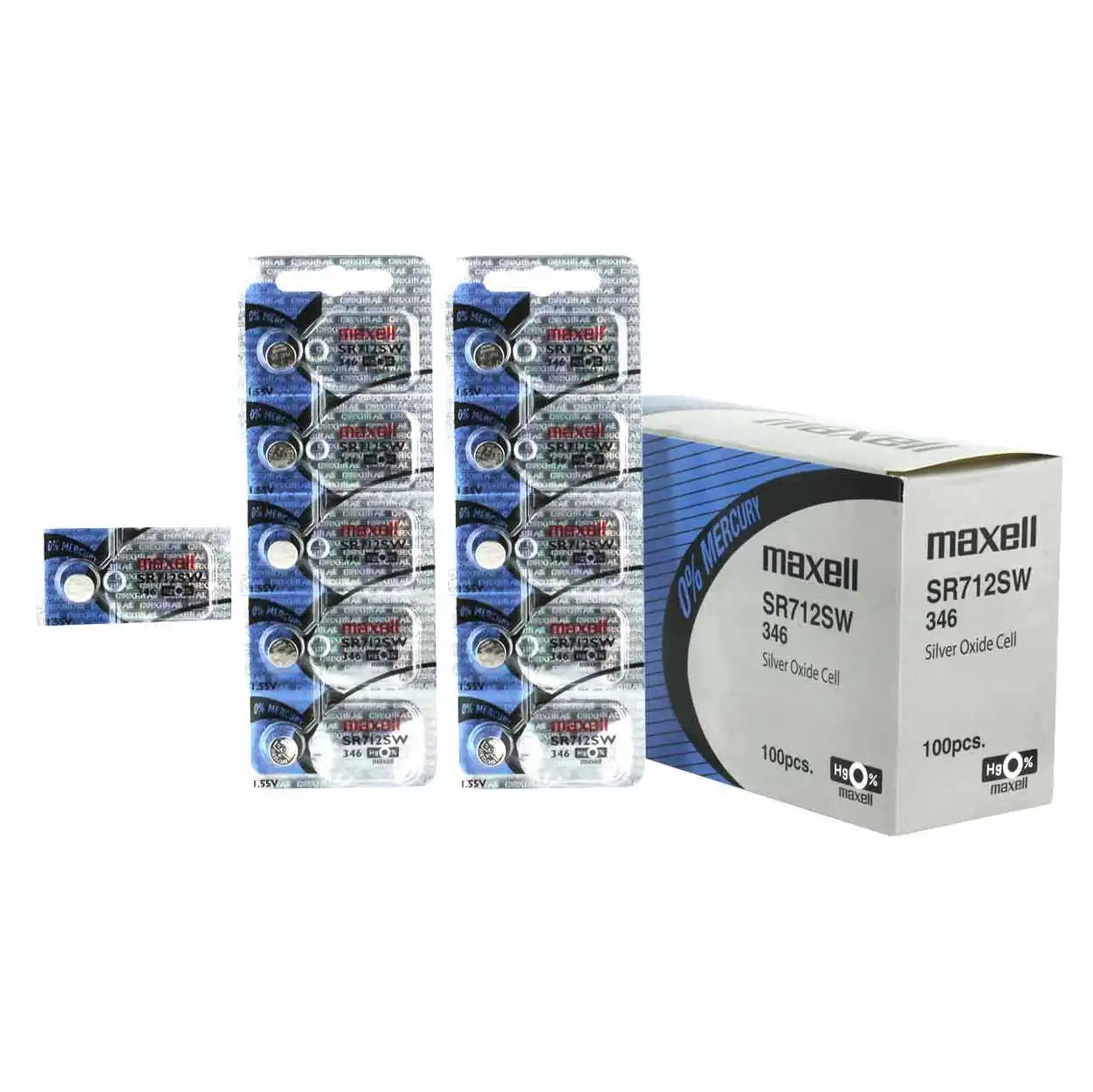Maxell Watch Battery SR712SW-346 5PCS Tearstrip ( Pack of 5 Batteries ) - 742051