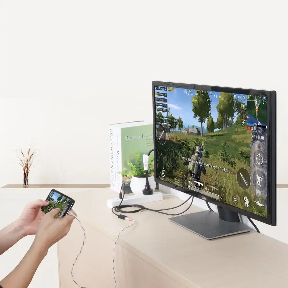 Onten USB to HDMI Cable Bluetooth HDTV Mirroring Audio Video For Mobile Phone - OT-75003