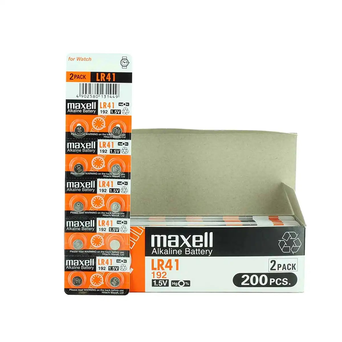 Maxell Watch Battery LR41 Alkaline 10PCS ( Pack of 10 Batteries ) - 761000