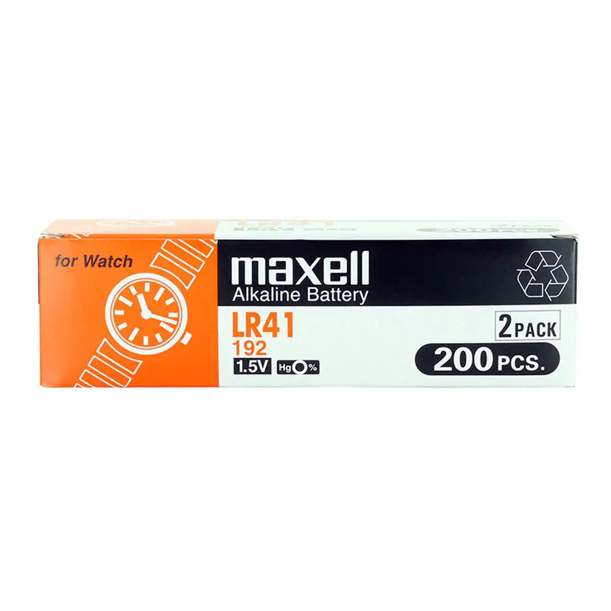 Maxell Watch Battery LR41 Alkaline 10PCS ( Pack of 10 Batteries ) - 761000