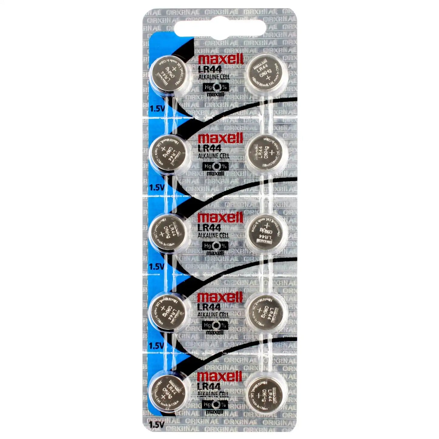 Maxell Watch Battery LR44 Alkaline 10PCS ( Pack of 10 Batteries ) - 761002