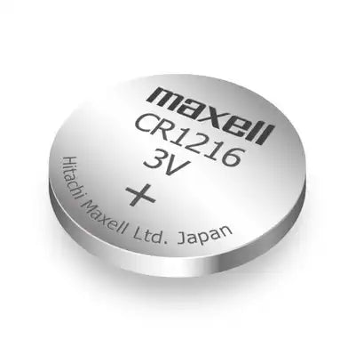 Maxell CR-1216 Lithium Batteries 3V (5 Button Batteries per Card)