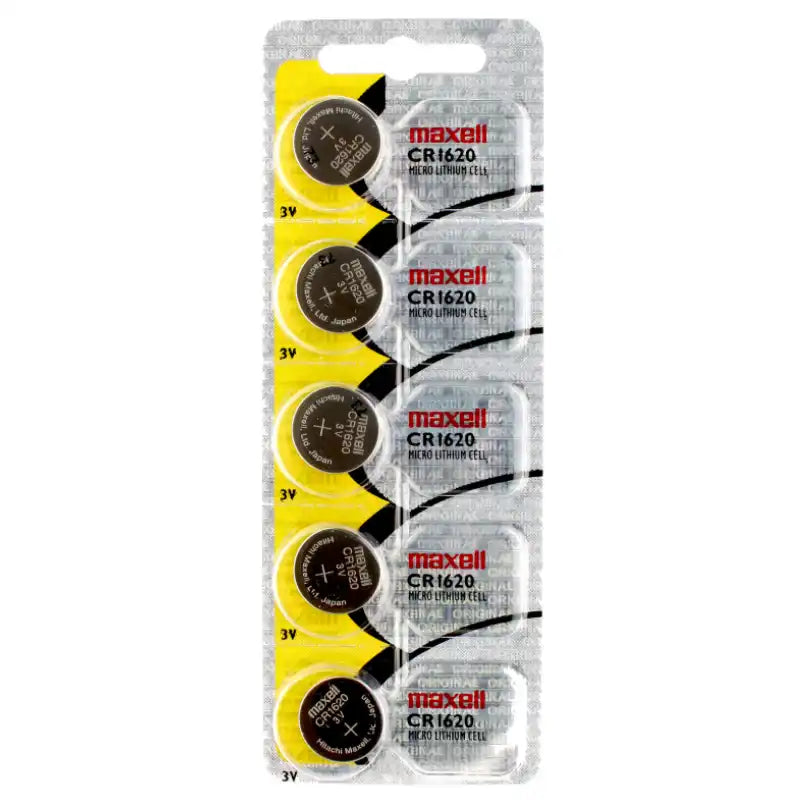 Maxell CR-1620 Piles au Lithium 3V ( 5 Piles Bouton par Cartes )