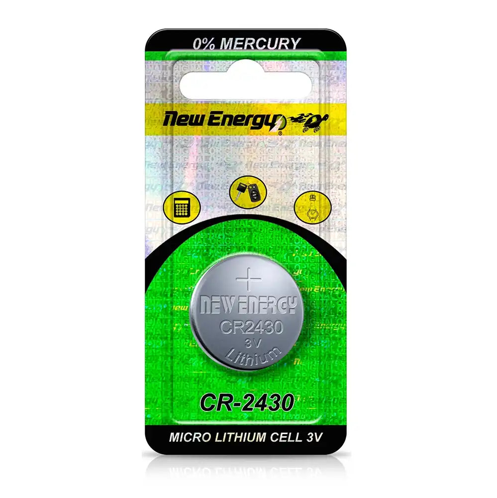 New Enegy CR-2430 3V Lithium Batteries (1 Button Cells per Card) 770952-GP