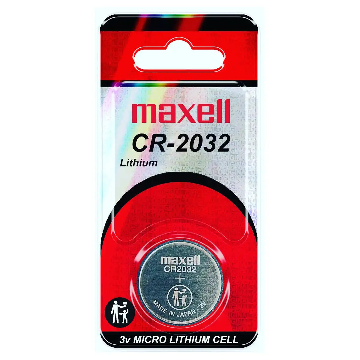 Maxell CR-2032 3V Lithium Batteries (1 Button Cells per Card)