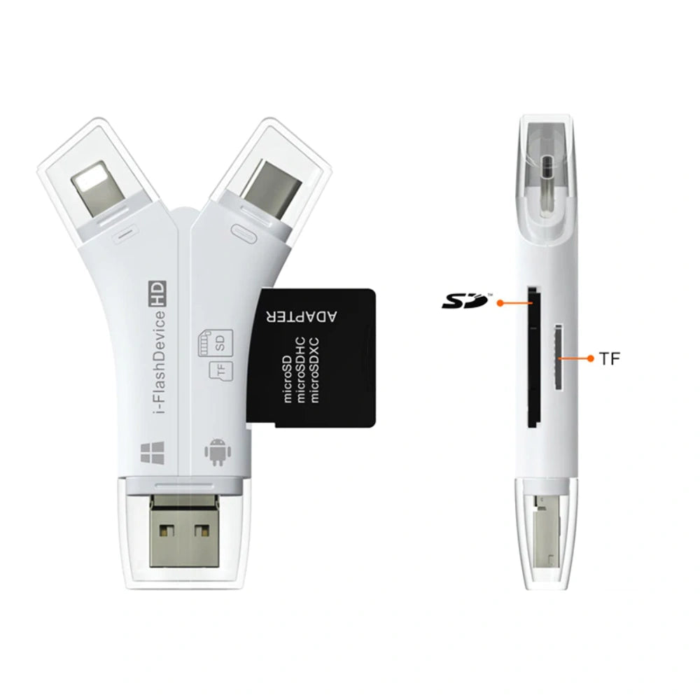 4 In 1 USB OTG Card Reader Flash Drive High-Speed USB2.0 Universal