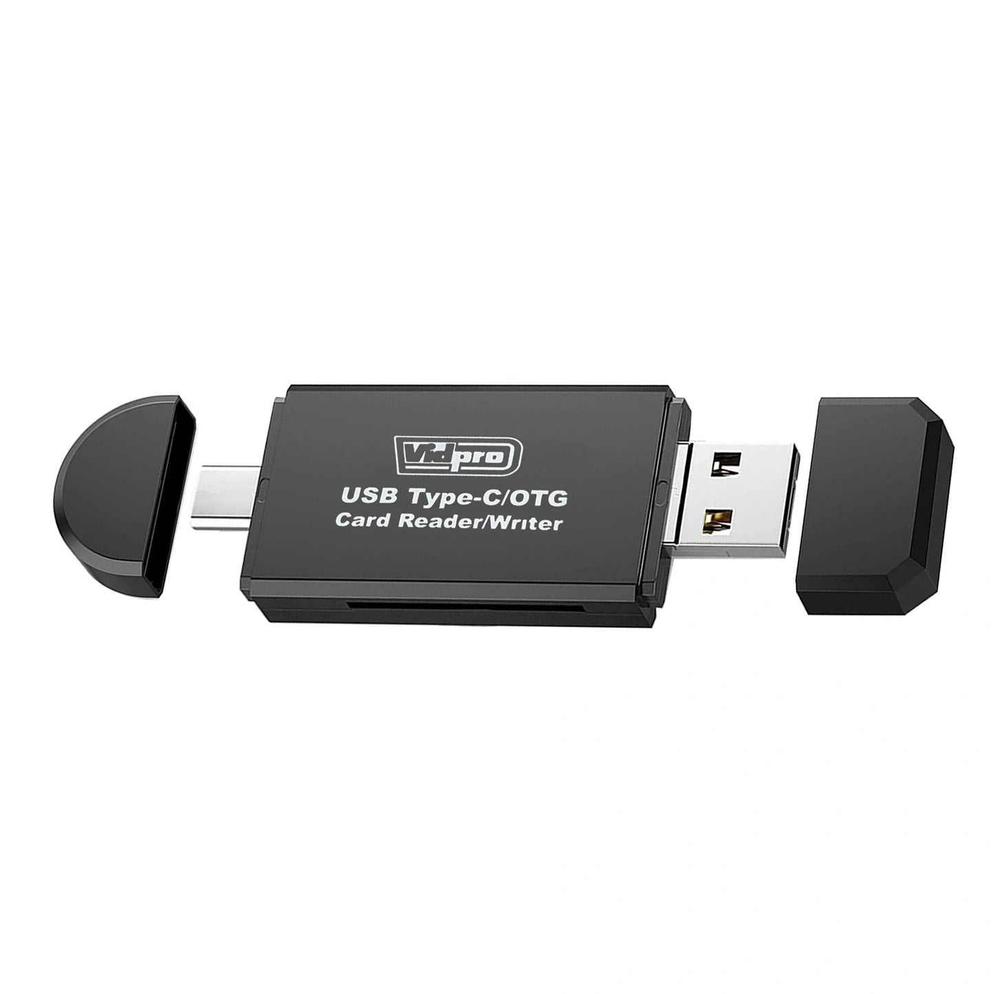 Vidpro Type-C Card Reader with USB 2.0 and Micro USB Connectors for SD MicroSD Memory Cards