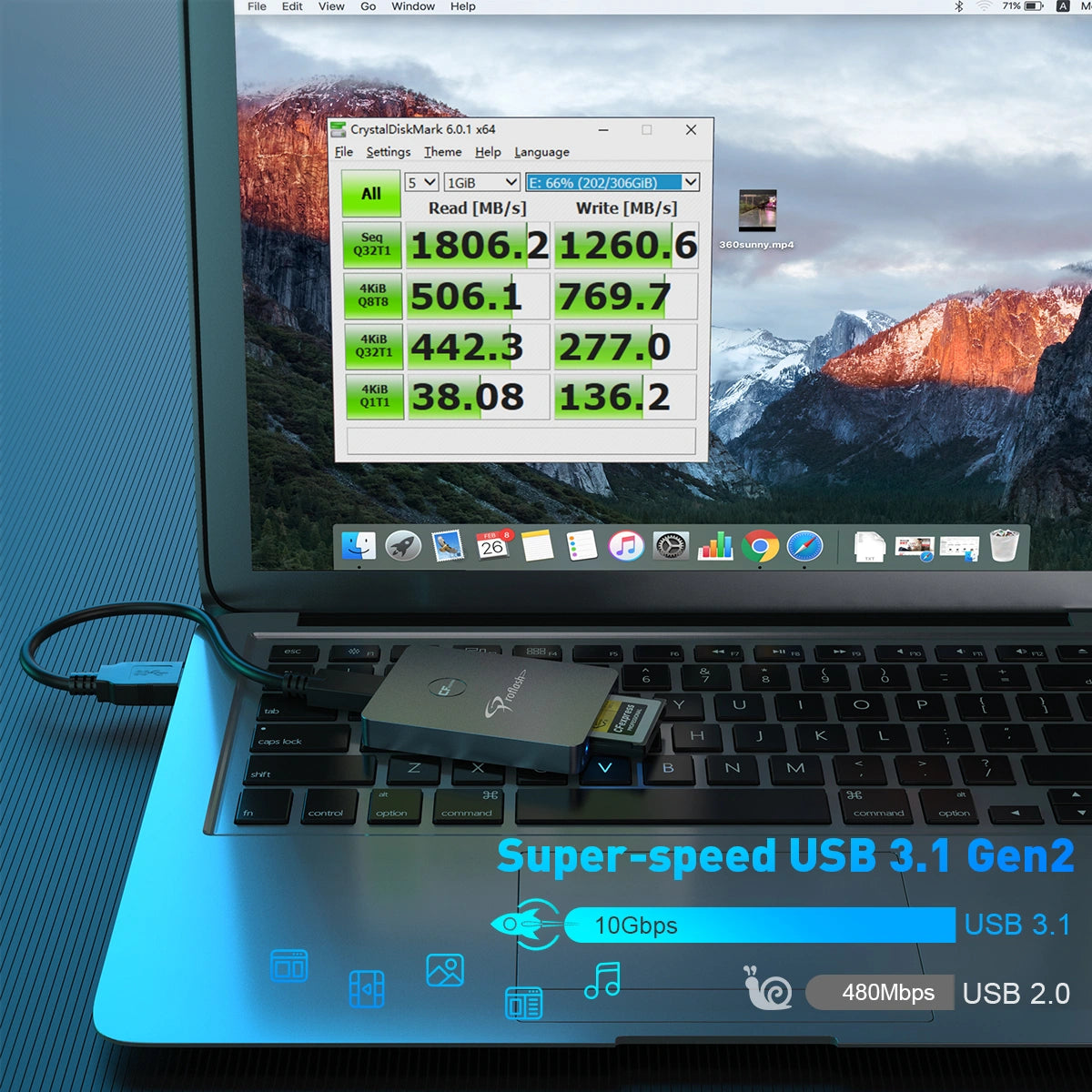 Proflash CFexpress Card Reader,Type B USB 3.1 Gen 2