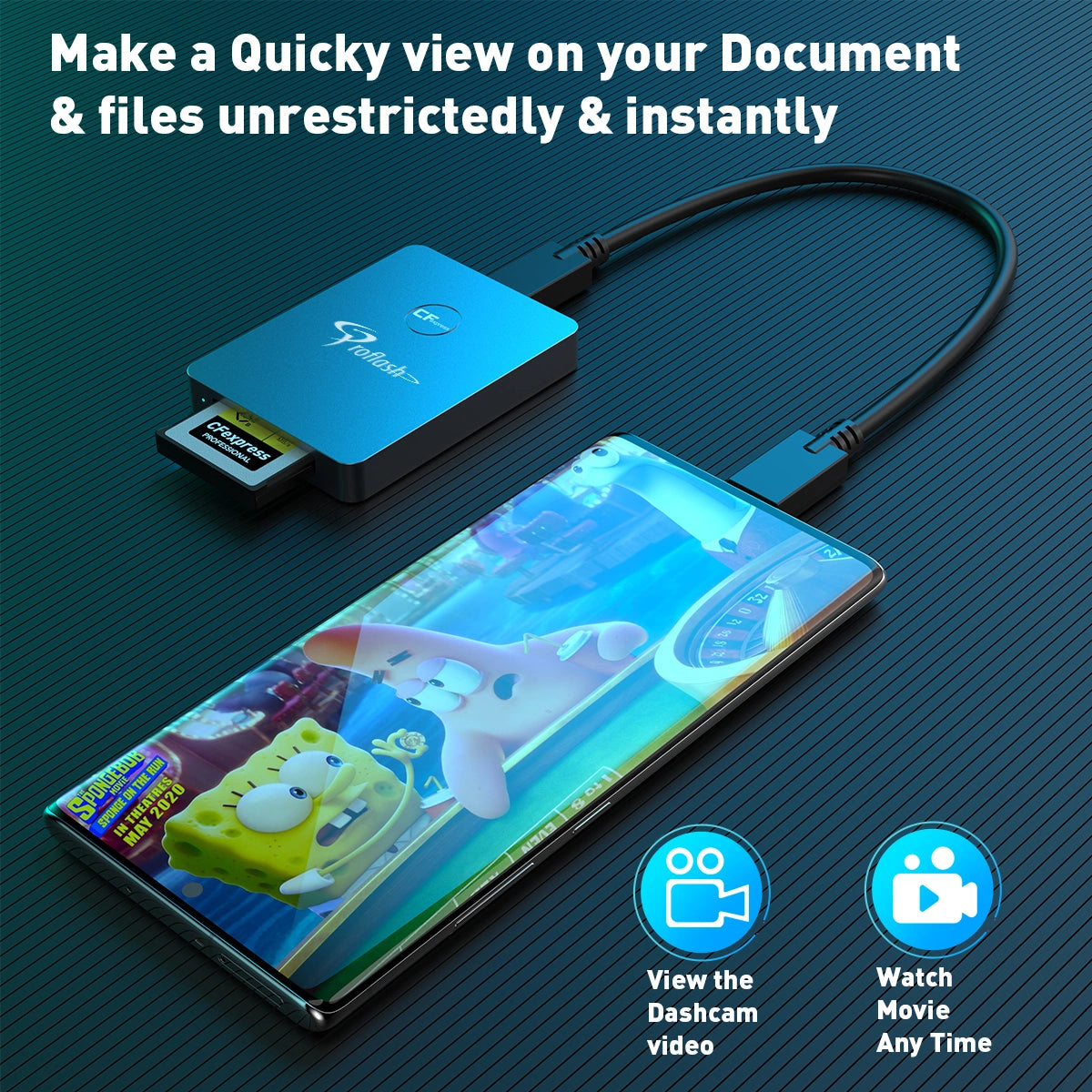 Proflash CFexpress Card Reader,Type B USB 3.1 Gen 2
