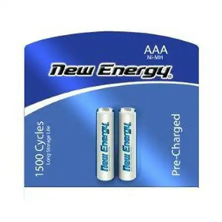 Battery New Energy 2-AAA Ni-MH Rechargeable 800mah 2 Pack 1.2V - 9932