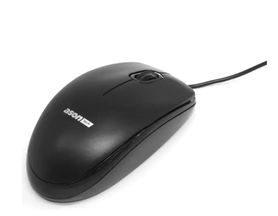 Wired Optical Mouse – USB – 1000 DPI – 3 Buttons – Black