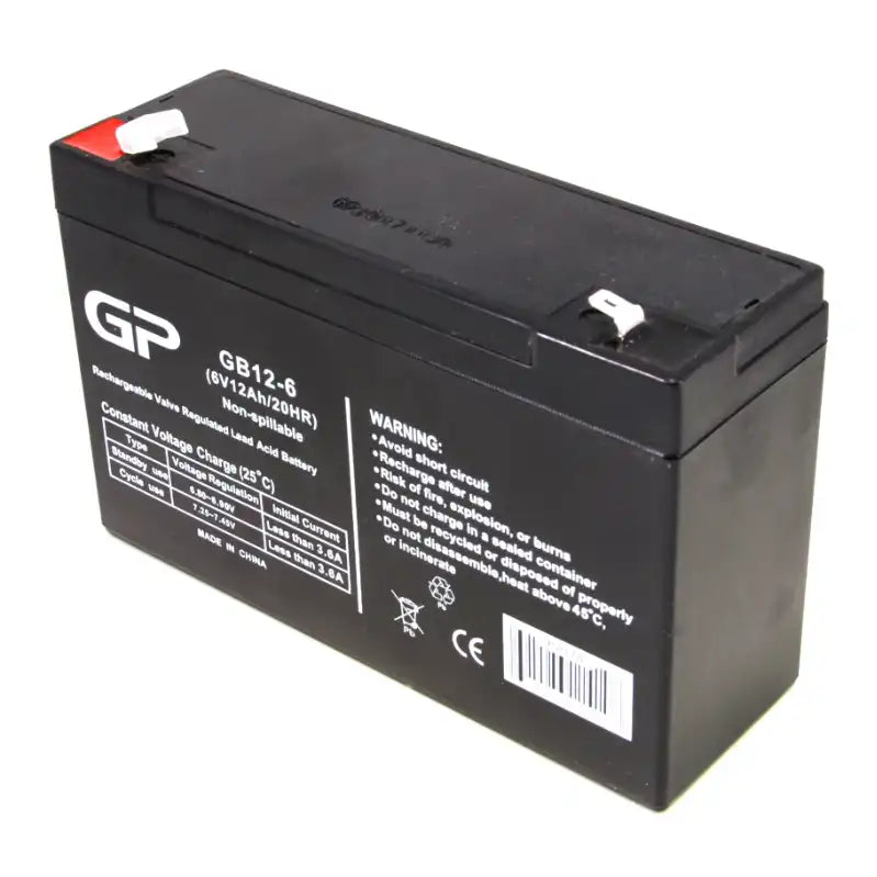 Sealed Lead Acid Rechargeable Battery 6V - 12Ah AD-900781
