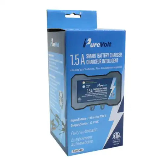 Purevolt Sealed Lead Acid Battery Smart Charger with Overcharge Protection 12V - 1.5A AD-906546
