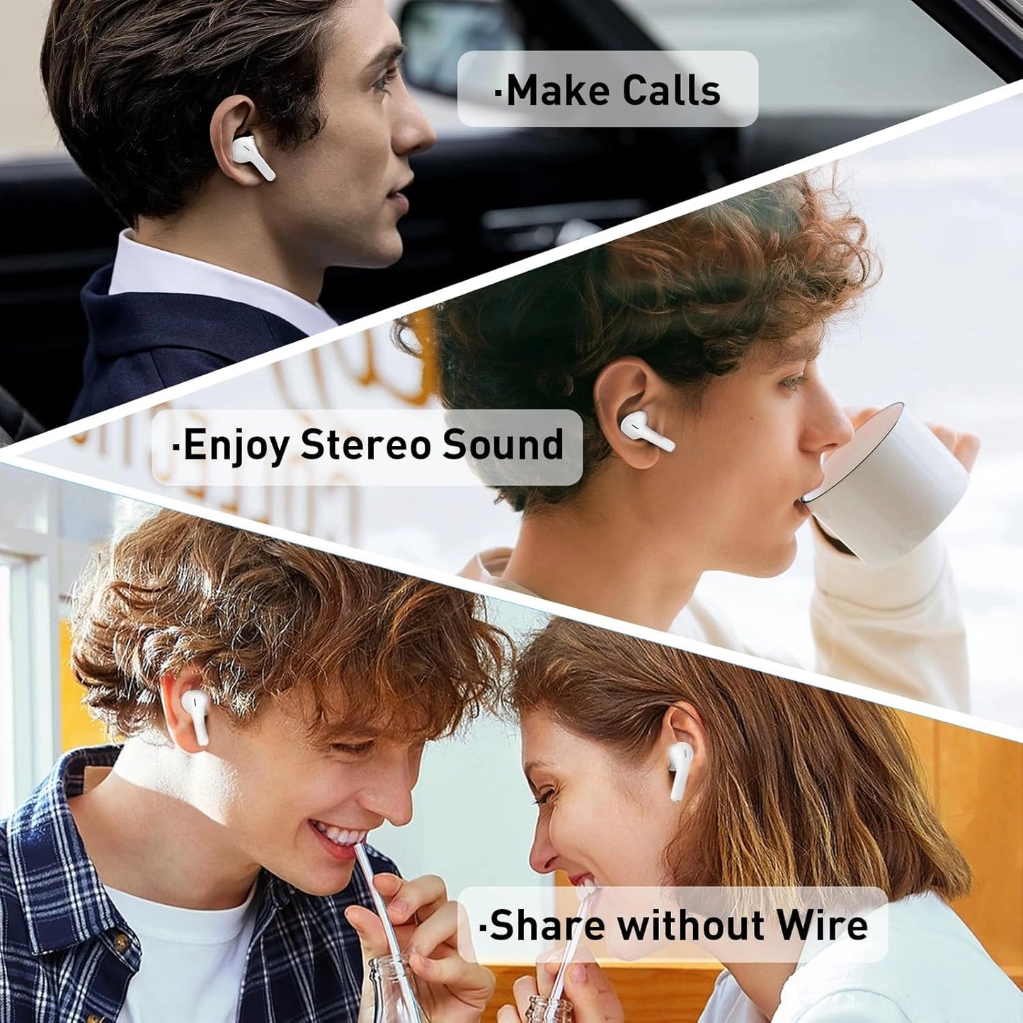 Wireless Earbuds With LED Screen - Touch Control - VD-BT018
