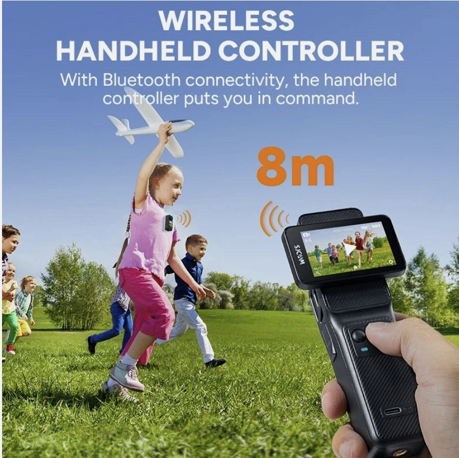 SJCAM C400 Action Camera – 3-in-1 Detachable Handheld Design, 4K Ultra HD, 6-Axis Gyro Stabilization, Rotatable Screen, 7H+ Battery Lif